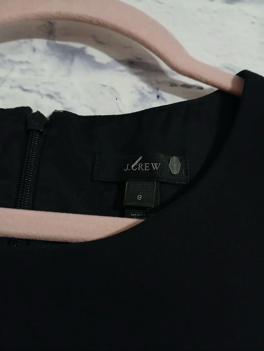 J. Crew Black Sheath Midi Dress